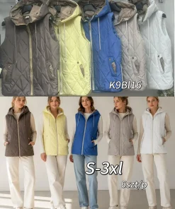 Kamizelki DAMSKI ,size s-3xl,Paczka 6szt ,1 kolor