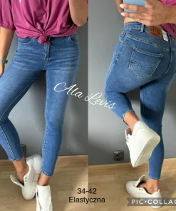Jeansy Damskie,Size 34-42,paczka 10szt, 1 kolor