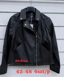 Kurtki skórzane DAMSKA,size 42-48,paczka 4szt, 1kolor