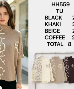 Swetry Damskie ,size uni,paczka 8szt,mix kolor