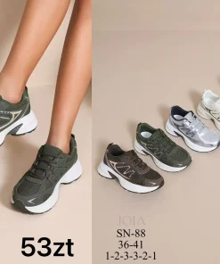 Buty Sportowe Damskie (36-41, 12par) 1 kolor