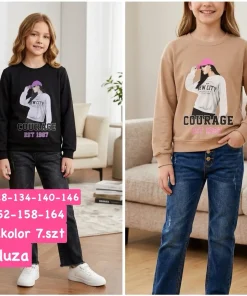 Bluzy DZIECIĘCA,size 128-164,Paczka 7szt,1kolor
