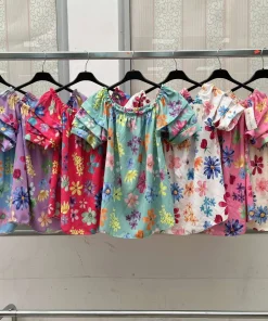 Bluzki damskie WŁOSKA,Size uni ,paczka 6 szt mix kolor