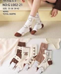 Skarpety Damskie,Size 35-42,paczka 40szt, mix kolor
