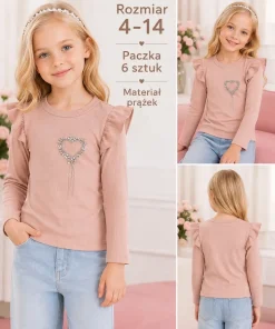 Bluzy DZIECIĘCA,size 4-14lat,paczka 6szt, 1 kolor