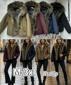 Kurtki Damskie,size m-3xl,Paczka 5szt ,1kolor