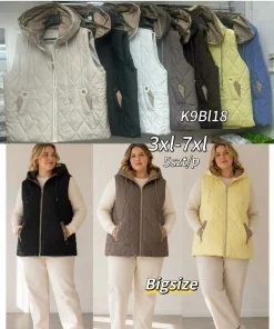 Kamizelki DAMSKI ,size 3-7xl,Paczka 5szt ,1 kolor