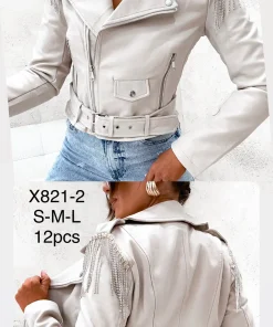 Kurtki skórzane Damskie,size s-l,paczka 12szt, 1 kolor