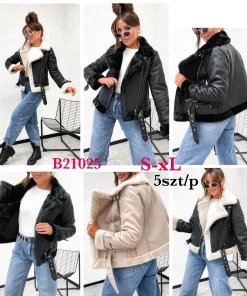 Kurtki skórzane damskie ,size s-xl, Paczka 5szt ,1kolor