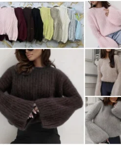Swetry Damskie,Size uni,paczka 12szt, mix kolor
