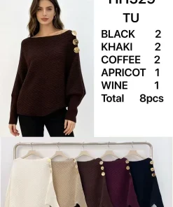 Swetry Damskie,Size uni,paczka 8szt, mix kolor