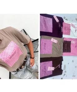 Bluzki damskie,size uni,paczka 6szt, 1 kolor