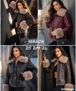 Kurtki skórzane damskie ,size s-l,Paczka 6szt, 1kolor