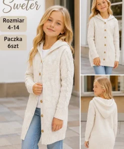 Swetry DZIECIĘCA,size 4-14lat,Paczka 6szt ,1kolor