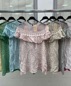 Bluzki damskie WŁOSKA,Size uni ,paczka 6 szt mix kolor