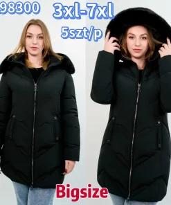 Kurtki Damskie,size 3-7xl,Paczka 5szt ,1kolor
