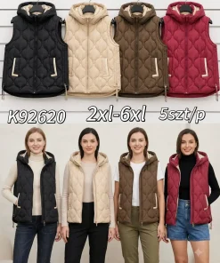 Kamizelki DAMSKI ,size 2-6xl,Paczka 5szt ,1 kolor