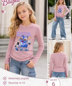 Bluzy DZIECIĘCA,size 4-14lat,paczka 6szt, 1 kolor