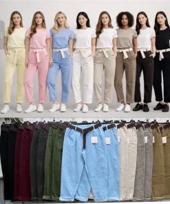 Spodnie Damskie WŁOSKA,Size uni,paczka 6szt, mix kolor