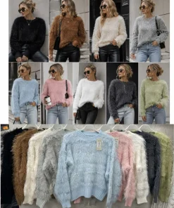 Swetry damskie,Size uni,paczka 12szt, mix kolor