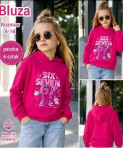 Bluzy DZIECIĘCA,size 6-16lat,paczka 6szt, 1 kolor