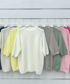 Swetry damskie WŁOSKA,Size uni ,paczka 6 szt mix kolor