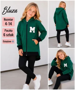 Bluzy DZIECIĘCA,size 4-14lat,Paczka 6szt ,1kolor