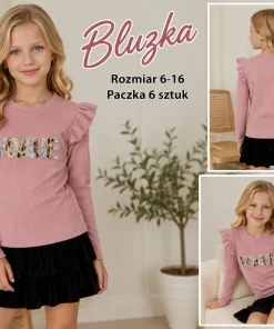 Bluzy DZIECIĘCA,size 6-16lat,Paczka 6szt ,1kolor