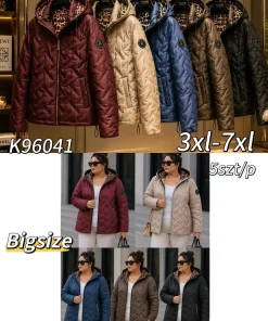Kurtki Damskie ,size 3-7xl,paczka 5szt ,1kolor