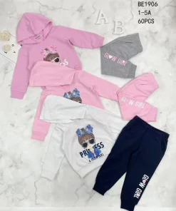 Komplety DZIECIĘCA, size 1-5lat,Paczka 15szt, mix kolor