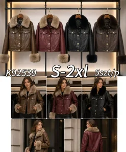 Kurtki skórzane Damskie ,size s-2xl,paczka 5szt,1kolor
