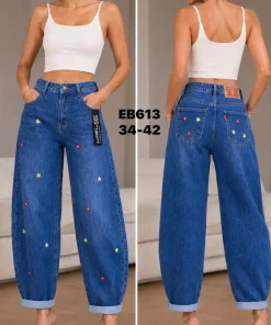 Jeansy Damskie,Size 34-42,paczka 12szt, 1 kolor