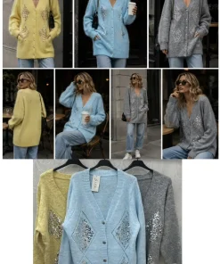 Swetry damskie,Size uni,paczka 12szt, mix kolor
