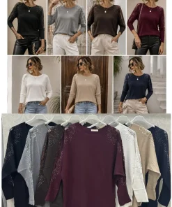 Swetry damskie,Size uni,paczka 12szt, mix kolor