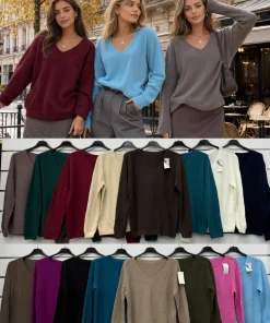 Swetry Damskie WŁOSKA,Size uni,paczka 6szt, mix kolor