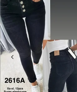 Jeansy Damskie,size xs-xl,Paczka 12szt ,1kolor