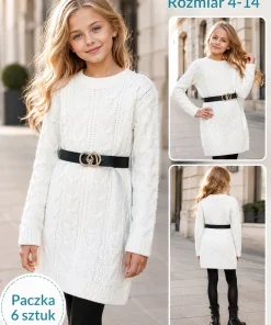 Swetry DZIECIĘCA,size 4-14lat,paczka 6szt, 1 kolor