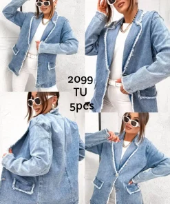 Kurtki Jeansowe damskie,Size uni,paczka 5szt, 1 kolor