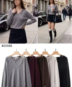 Swetry damskie,size uni,Paczka 6szt ,mix kolor