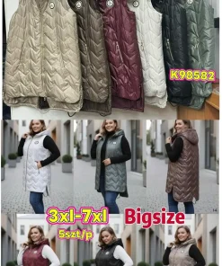 Kamizelki damskie,Size 3-7xl,paczka 5szt, 1 kolor