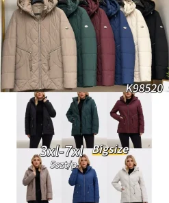 Kurtki Damskie ,size 3-7xl,paczka 5szt ,1kolor