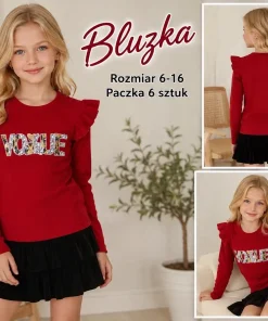 Bluzy DZIECIĘCA,size 6-16lat,Paczka 6szt ,1kolor