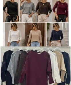 Swetry Damskie,Size uni,paczka 12szt, mix kolor