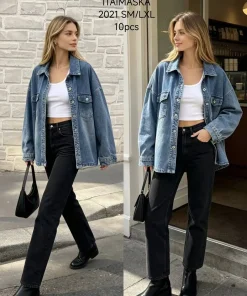Kurtki Jeansowe Damskie,size s/m-l/xl,paczka 10szt, 1 kolor