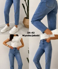 Jeansy Damskie,Size 34-42,paczka 10szt, 1 kolor