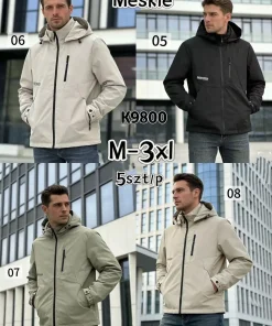 Kurtki MĘSKA ,size m-3xl,Paczka 5szt ,1kolor