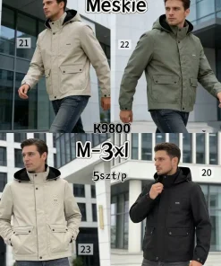 Kurtki MĘSKA ,size m-3xl,Paczka 5szt ,1kolor