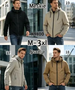 Kurtki MĘSKA ,size m-3xl,Paczka 5szt ,1kolor