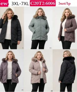 Kurtki Damskie, size 3xl-7xl,Paczka 5szt ,1kolor