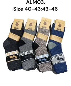 Skarpety MĘSKIE,size 40-46,Paczka 24szt ,mix kolor